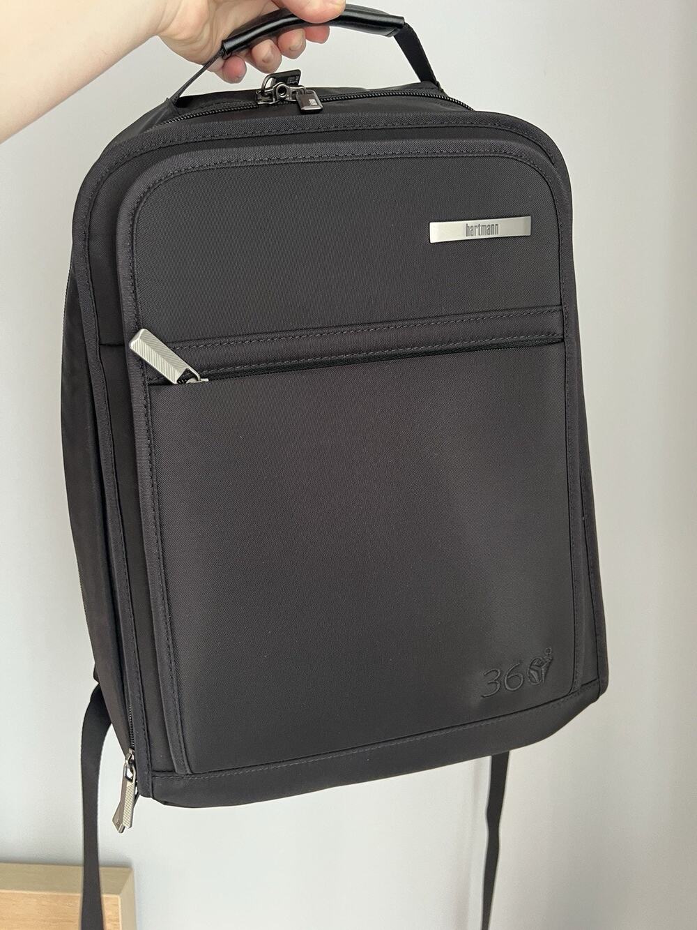 Hartmann Metropolitan Slim Backpack Black Nylon Travel Laptop Delta Edition NWOT